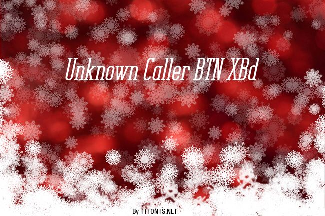 Unknown Caller BTN XBd example